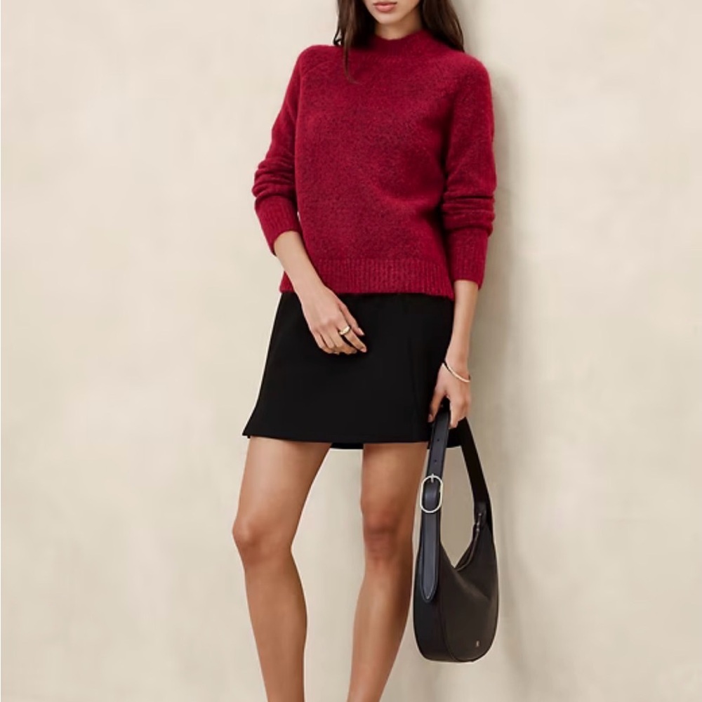 Banana Republic FUZZY MOCK-NECK SWEATER